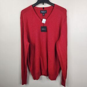 NEW Kenneth Cole Awareness V-Neck Slim Fit Cotton Rayon Blend LS Sweater XXL